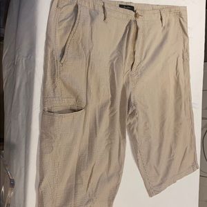 Men’s Tan/white Seersucker Shorts